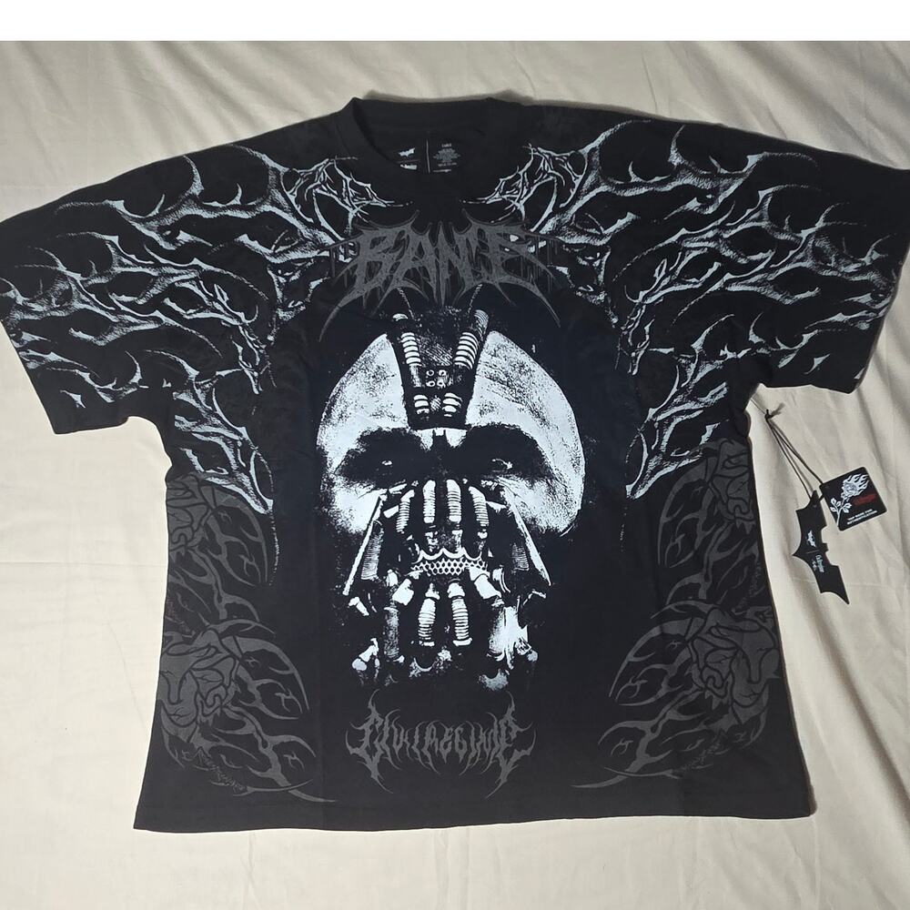 Civil Regime Batman Bane Dark Knight Tee Black Size L NWT Pump Cover Streetwear